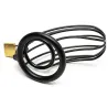 Generique Cage de Chasteté en métal Grille 12 x 3.5cm Anneau 50mm Noir